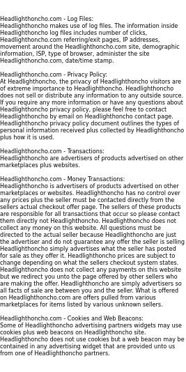 headlighthoncho privacy