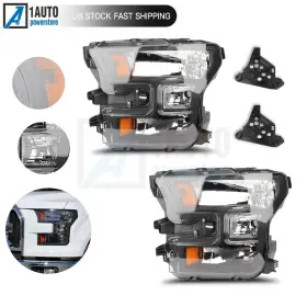 10475755 1autopowerstore Headlights Assembly Headlamp Pair Front For 2015-2017 Ford F-150 3.5l 5.0l 2.7l