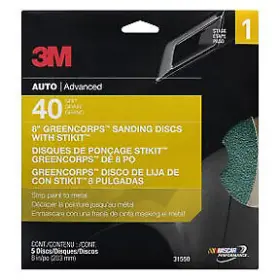 31550 3m Green Corp Stkit Sanding Disc 8in 40e 5 Per Pack 31550 3m Green Corp Stkit Sanding Disc 8in 40e 5 Per Pack