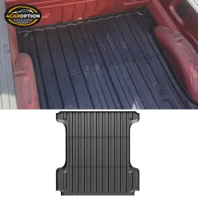 4car-cptb-ff150155-1 4caroption Fits 15-24 Ford F-150 Crew Cab 5.5ft 3d Tpe Truck Bed Mat Rear Trunk Cargo Liner