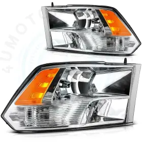 13449239 4umotor Chrome Headlights Assembly Left Right Side For 2011-2018 Ram 1500 2500 3500 13449239 4umotor Chrome Headlights Assembly Left Right Side For 2011-2018 Ram 1500 2500 3500
