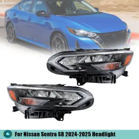 Apt43142 A-parts-a Led Type 1 Pair Headlights Assembly Set Fit For Nissan Sentra Sr 2024-2025 Clear