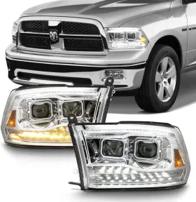 Ac-p-j-dr09-g2-c Acanii - For 2009-2018 Dodge Ram 1500 2500 3500 Chrome Housing Led