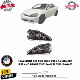 33101s6ma51 Acura 10824274 Headlight Set For 2005-2006 Rsx Left And Right 33151s6ma51 33101s6ma51 Acura 10824274 Headlight Set For 2005-2006 Rsx Left And Right 33151s6ma51