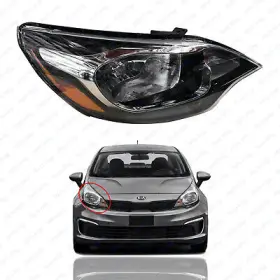 Ki2503230 Aftermarket For 2012 2017 Kia Rio Sedan Headlight Lamp Assembly No Led Right Passenger Side