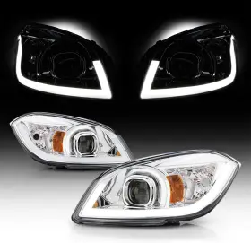5-pro-jh-ccob05-lbbrl-c Aftermarket Products For 2005-2010 Cobalt 05-06 Pontiac Pursuit Led Light Bar Projector Headlights