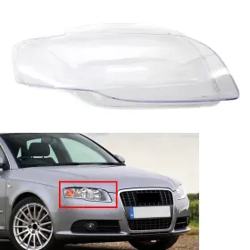 Air Rocket 550724667114 Transparent Headlight Lens Cover Headlamp Shell For Audi A4 B7 S4 2005-2008