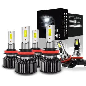Ajhgfow 538461968961 For Chevy Impala 2006-2013 Combo 10000k White Led Headlights Fog Lights Bulbs