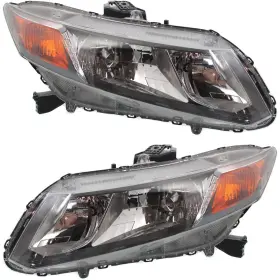Reph100197 All Autoparts Express Headlights Set Halogen Fits 2012 Honda Civic