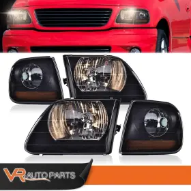 Allgood302558 Allgoodauto Fit For 1997-2003/02 Ford F-150 Expedition Headlight With Corner Lamps Lightning