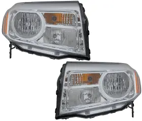 Hd654-b001lca Alligator Auto Lights For Honda Pilot 2012-2015 Left&right Halogen Headlight Pair With Bulbs-capa