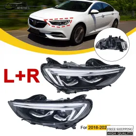 2hl1326 Allocate Autoparts Full Led Headlight Fits 2018-2020 Buick Regal With Bulb Without Module Left Right Pair