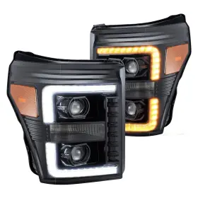 880143 Alpharex For Ford F-250 Super Duty 11-16 Headlights Luxx-series Driver And Passenger Side