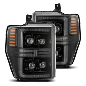 880311 Alpharex For 08-10 Ford Super Duty Excursion Led Projector Headlights Lamps Alpha Black