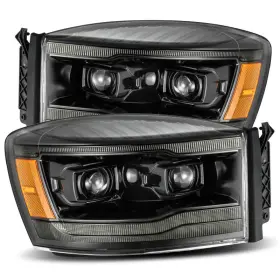880530 Alpharex For 06-08 Dodge Ram 1500hd Pro-series Proj Headlights Plank Style Alpha
