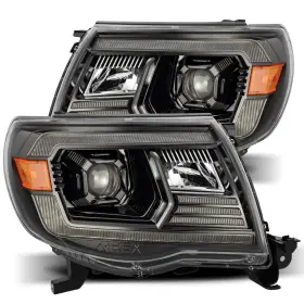 880739 Alpharex Luxx Led Projector Headlights For 2005-2011 Toyota Tacoma With Drl