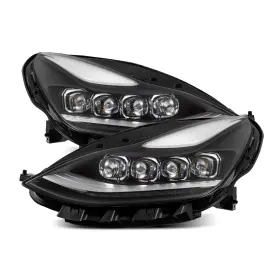 880860 Alpharex For 17-23 Tesla Model 3 20-24 Y Black Chrome Nova Led Headlights Headlamps
