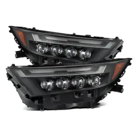 880870 Alpharex For 19-24 Toyota Rav4 High Trim Nova Black Led Projector Headlights
