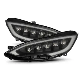 880877 Alpharex For 12-21 Tesla Model S Nova Black Housing Led Projector Headlamps Headlights