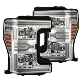 Ahl-fd18-g2-n-c Alpharex Chrome Mkii Nova Led Projector Headlights For 2017-2019 Ford Superduty Ahl-fd18-g2-n-c Alpharex Chrome Mkii Nova Led Projector Headlights For 2017-2019 Ford Superduty