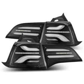 Arx601010 Alpharex 17-22 Tesla Model 3 Pro-series Led Tail Lights Jet Black With Seq Sig