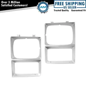 Am-3010771642 Am Autoparts Headlight Bezel Set For 1983-1984 Chevrolet C/k K5 Blazer Gmc Jimmy