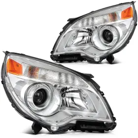 Am12906901m Am-motors2020 For Chevy Equinox 2010-2015 Chrome Housing With Projector Headlights Assembly Pair