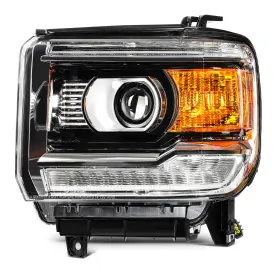 Am19047101m Am-motors2020 Headlight Assembly For 2014-2019 Gmc Sierra 1500 2500hd 3500hd Left Drive Side