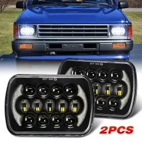 Amonly 755419637391 Pair 5x7 7x6 Led H4 Headlights Halo Drl For Toyota Pickup 1982-1995 Truck Tacoma
