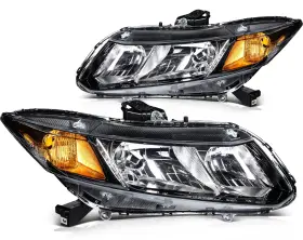 A12831701m2020 Amortors Left Right Side For Honda Civic 2012 2013 2014 2015 Black Headlights Assembly