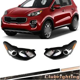 Cb3499530 Antoc Tool Cb3499373 For Kia Sportage Fwd 2017-2018-2019-22 Headlights Pair Black Headlamps With Led Drl Cb3499530 Antoc Tool Cb3499373 For Kia Sportage Fwd 2017-2018-2019-22 Headlights Pair Black Headlamps With Led Drl