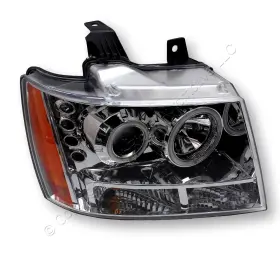 111108 Anzo Right Side Only Chrome Projector Headlight With Rx Halo