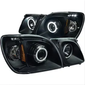 111170 Anzo Usa Headlights Projector With Ccfl Halo Clear Lens Black Fitslexus Pair