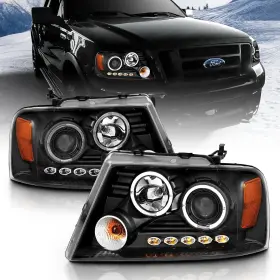111204 Anzo Black Housing Headlights