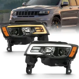 111418 Anzo Fits 2017-2018 Jeep Grand Cherokee Projector Headlights With Plank Style 111418 Anzo Fits 2017-2018 Jeep Grand Cherokee Projector Headlights With Plank Style