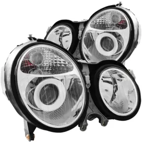121086 Anzo Projector Headlights Chrome For 1999-2002 Mercedes Benz E Class W210
