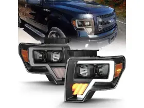 Qy11z5 Anzo Headlight Set For 09-14 Ford F150 Xl Harley-davidson Edition Fx4 Fx2 Qy11z5 Anzo Headlight Set For 09-14 Ford F150 Xl Harley-davidson Edition Fx4 Fx2