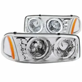 Tlx-anz111208-cl360a79 Anzo For Gmc Yukon 2000-2006 Crystal Headlights With Halo And Led Chrome Tlx-anz111208-cl360a79 Anzo For Gmc Yukon 2000-2006 Crystal Headlights With Halo And Led Chrome