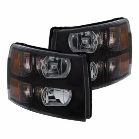 Tlx-anz111393-cl360a72 Anzo For Chevy Silverado 1500/3500 Classic 2007 Crystal Headlights -black