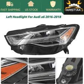 4g0941033k Arstak Left Driver Side Led Headlight Lamp For 2016-2018 Audi A6 S6 Lh