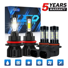 Auimsocor1019 Auimsoco For 2003 2004 05 Dodge Ram 1500 2500 3500 9007 Led Headlights Bulbs Hi/low Beam