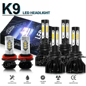 Auimsocor1141 Auimsoco For Acura Csx 2006-2010 2011 Led Headlight Fog Light 6 Bulbs Combo Kit 6000k