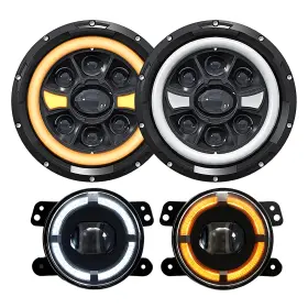 Auimsocor1899 Auimsoco For Jeep Scrambler 1981-1985 6500k White 7 Inch Led Headlights 4 Fog Lights Auimsocor1899 Auimsoco For Jeep Scrambler 1981-1985 6500k White 7 Inch Led Headlights 4 Fog Lights