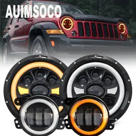Auimsocor1900 Auimsoco Combo For Hummer H2 H3 H3t 06-10 7 Inch Led Headlights 4 Fog Lights Halo Angel Eyes Auimsocor1900 Auimsoco Combo For Hummer H2 H3 H3t 06-10 7 Inch Led Headlights 4 Fog Lights Halo Angel Eyes