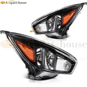 12253560 Auspartshouse 1 Pair Black Left Right Side Headlight Assembly For 2015-2018 Ford Focus 12253560 Auspartshouse 1 Pair Black Left Right Side Headlight Assembly For 2015-2018 Ford Focus