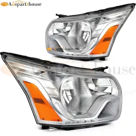 12267372 Auspartshouse 2x Chrome Headlights Assembly Clear Lens For 2015-2023 Ford Transit 150 250 350 12267372 Auspartshouse 2x Chrome Headlights Assembly Clear Lens For 2015-2023 Ford Transit 150 250 350