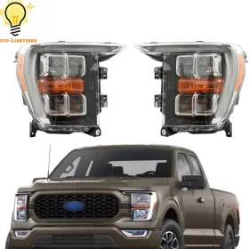 Aul2692410 Auto-lightingo Led Headlights Headlamps For 2021-2022 Ford F150 Xlt Lariat Quad Right&left Side