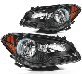 Adp16219201-s Autodayplus Headlamps Assembly Fits 2008-2012 Chevy Malibu Black Front Left Right Sides