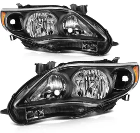 Adp16361301s Autodayplus For Toyota Corolla 2011-2013 Headlights Assembly Black Housing Pair Headlamp