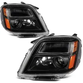 Auto19046301ps Autodayplus Headlights Assembly Pair For 2010-2015 Gmc Terrain Slt Sle Black With Projector